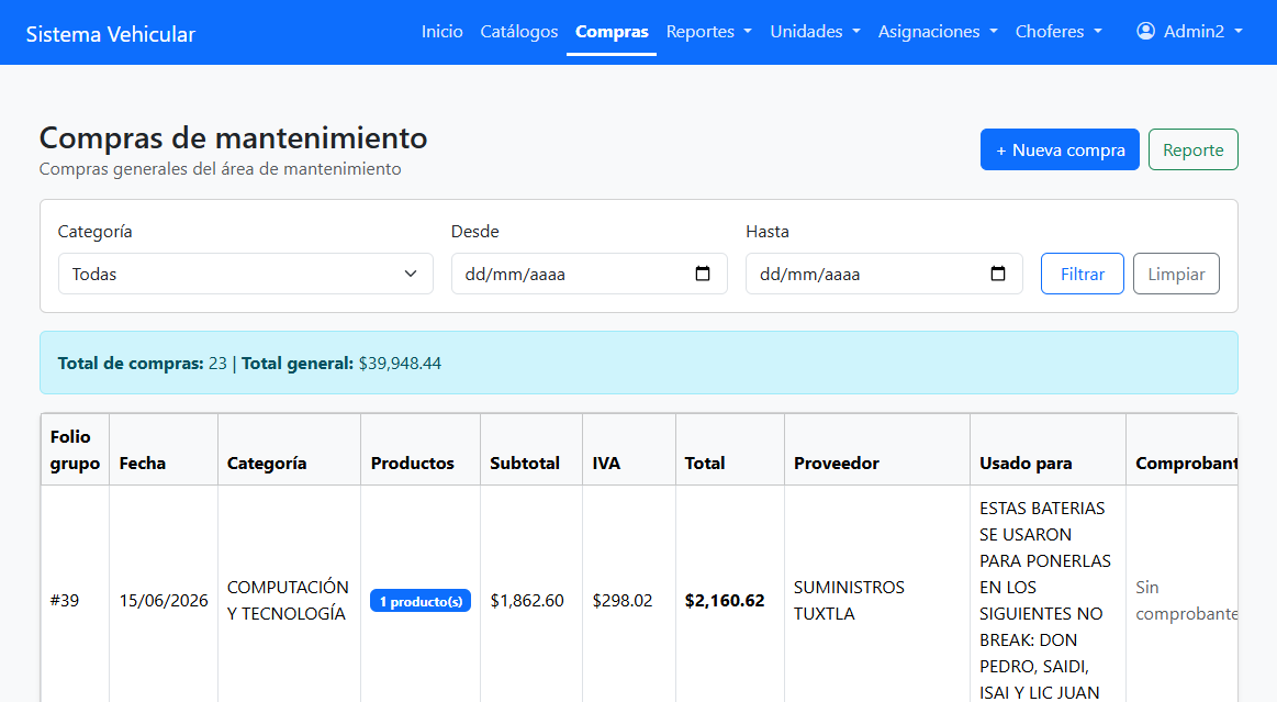 Sistema de Control Vehicular