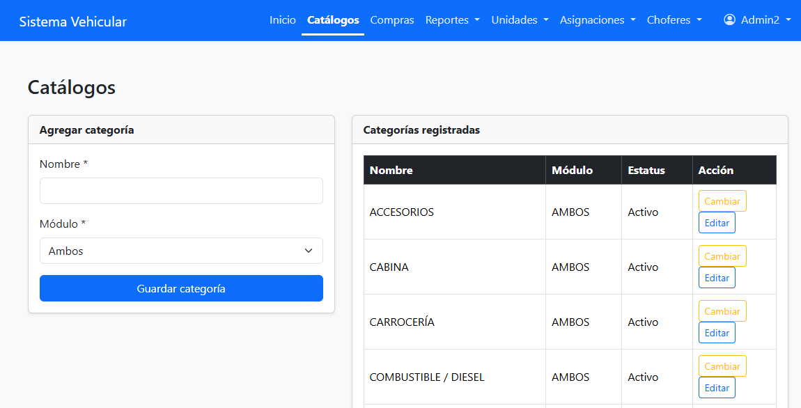 Sistema de Control Vehicular